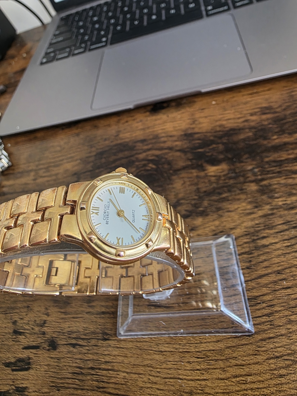 Michele Gold-Tone Bracelet Watch with Ivory Dial - Picture 3 of 5